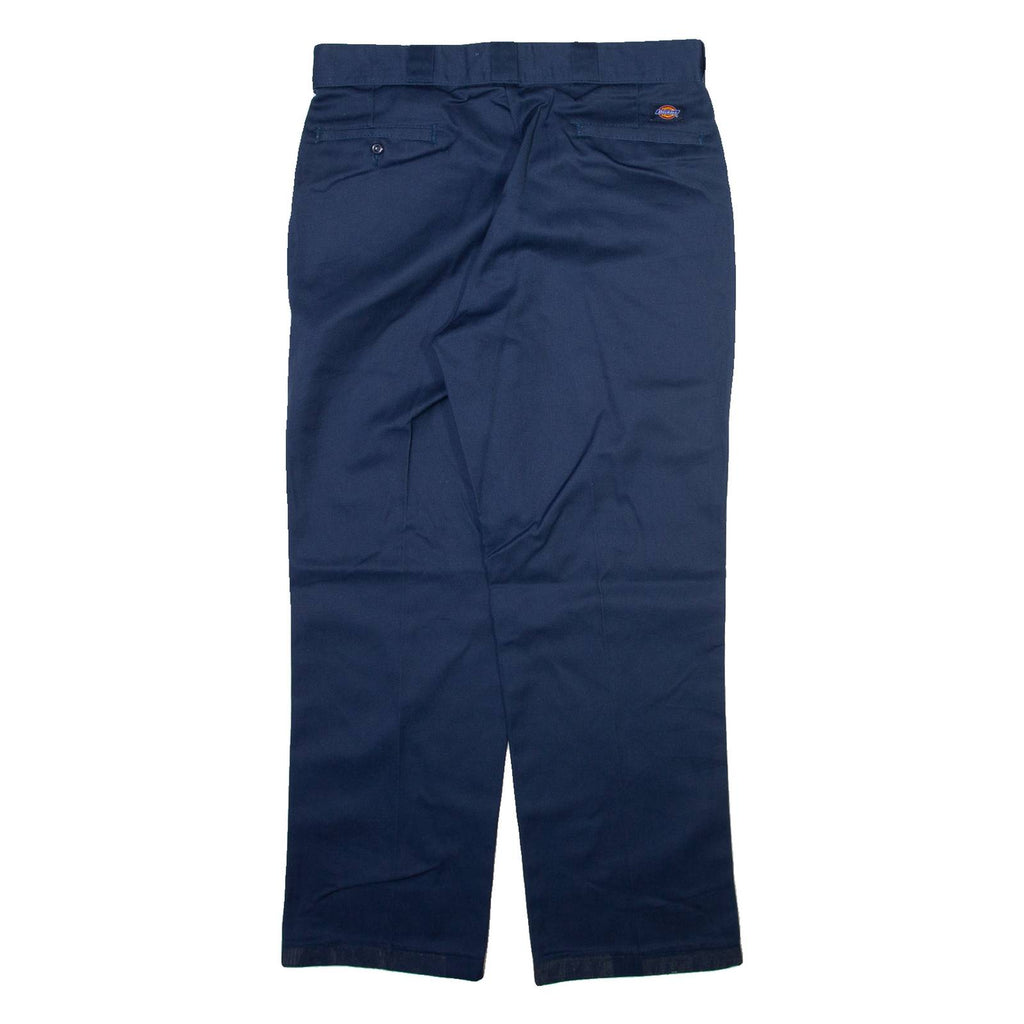 DICKIES Mens Trousers Blue Regular Straight W36 L30