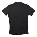 DECATHLON Mens Black Modern T-Shirt M Short Sleeve Quarter Zip