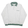 MAVERICK Mens Grey & Green Collar XL Cotton Blend Sweatshirt Pullover Casual