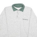 MAVERICK Mens Grey & Green Collar XL Cotton Blend Sweatshirt Pullover Casual