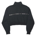 NIKE AIR Womens Black Patterned Jumper Pullover Crew Neck Cotton Blend S