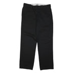 DICKIES Mens Polyester Blend Black Regular Fit Straight Trousers W38 L31 Casual