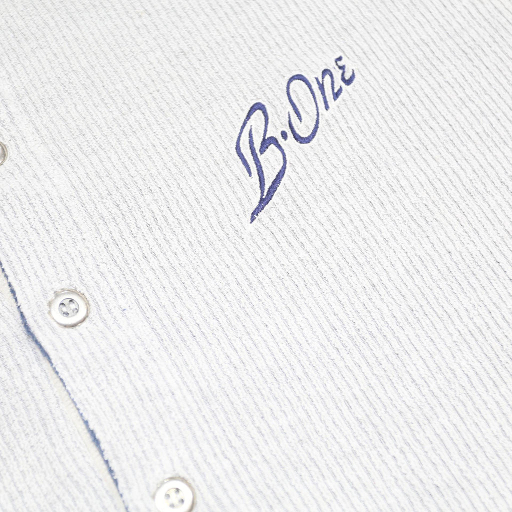 LOTTO Mens White & Blue Polo Shirt Short Sleeve L Cotton Blend Basic Casual