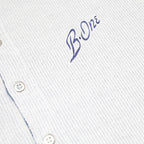 LOTTO Mens White & Blue Polo Shirt Short Sleeve L Cotton Blend Basic Casual