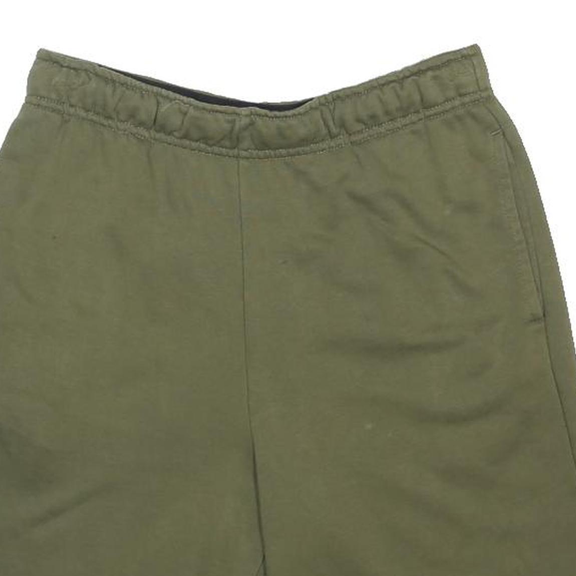 CHAMPION Mens Shorts Green Casual Plain S W28 Cotton Blend Elastic Waist