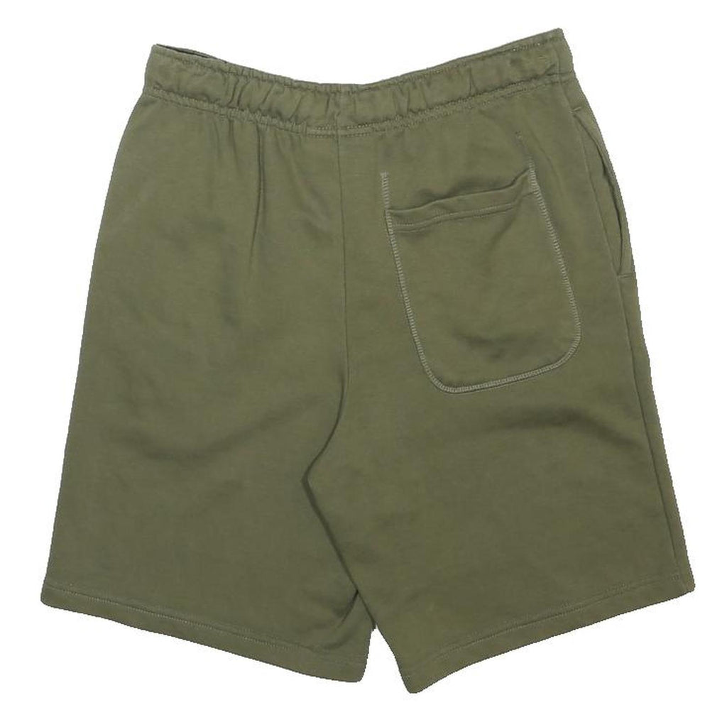 CHAMPION Mens Shorts Green Casual Plain S W28 Cotton Blend Elastic Waist
