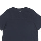 TOMMY HILFIGER Mens Navy Blue Logo Graphic T-Shirt 2XL Short Sleeve Crew Neck