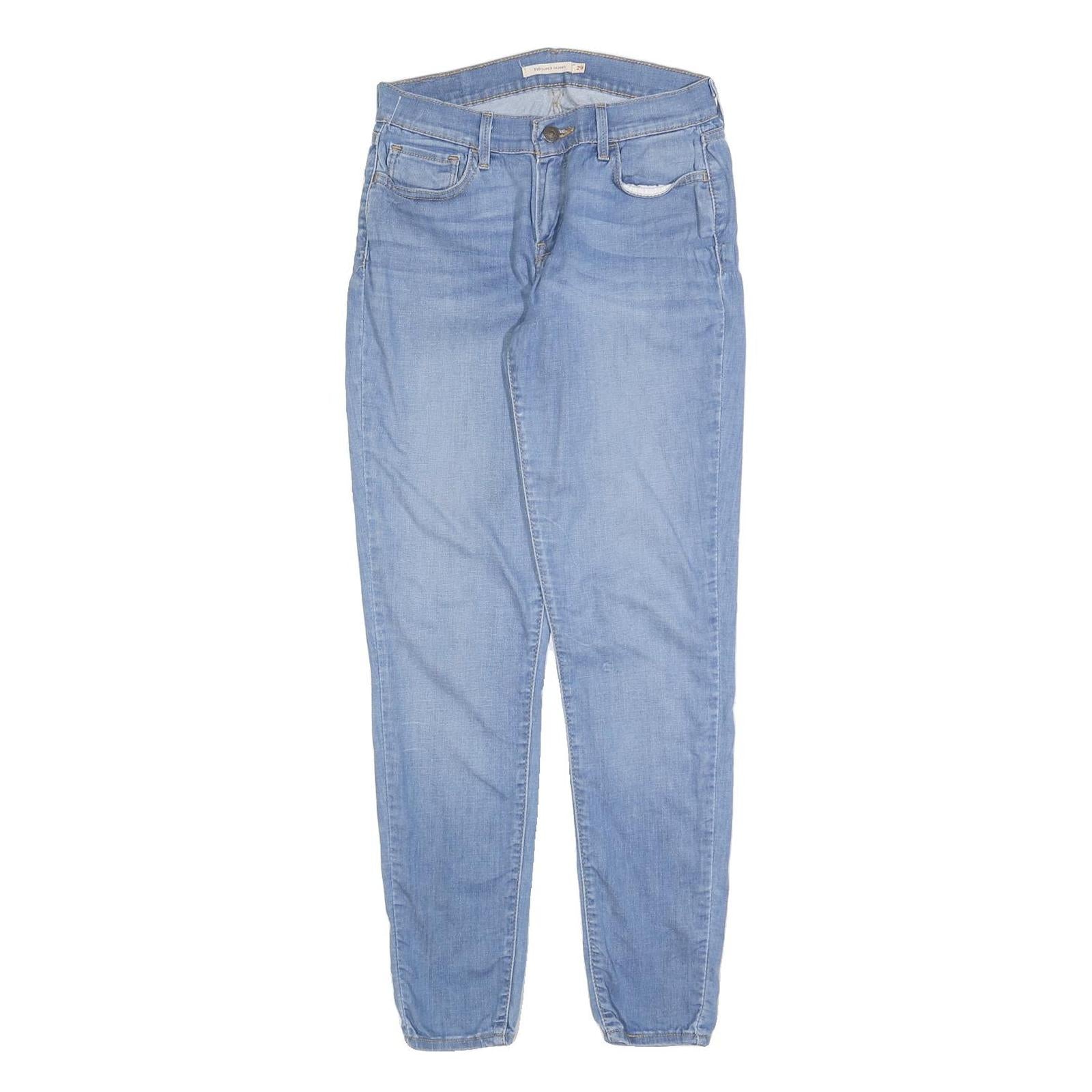 LEVI'S Womens 710 Slim Fit Skinny Jeans Denim Light Blue W26 L30 Stretch Cotton
