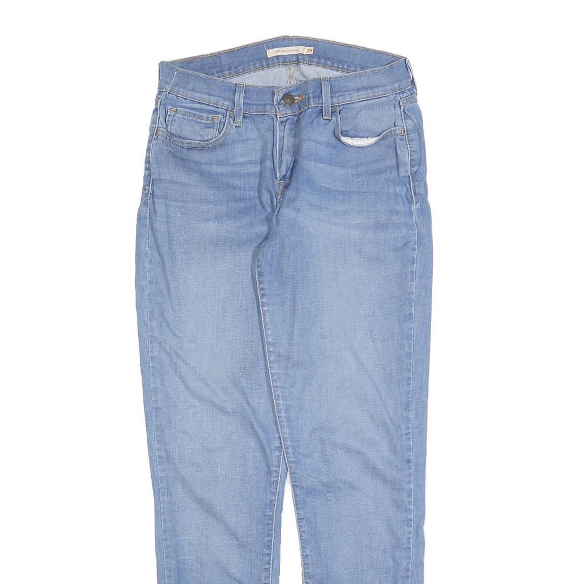 LEVI'S Womens 710 Slim Fit Skinny Jeans Denim Light Blue W26 L30 Stretch Cotton