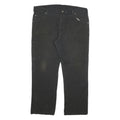 DICKIES Mens Black Regular Fit Straight Cotton Blend Jeans W40 L30 Workwear Zip