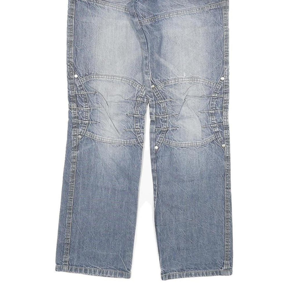 DGNS DENIM Mens Jeans Blue Regular Straight Denim Light W28 L30 Cotton Blend