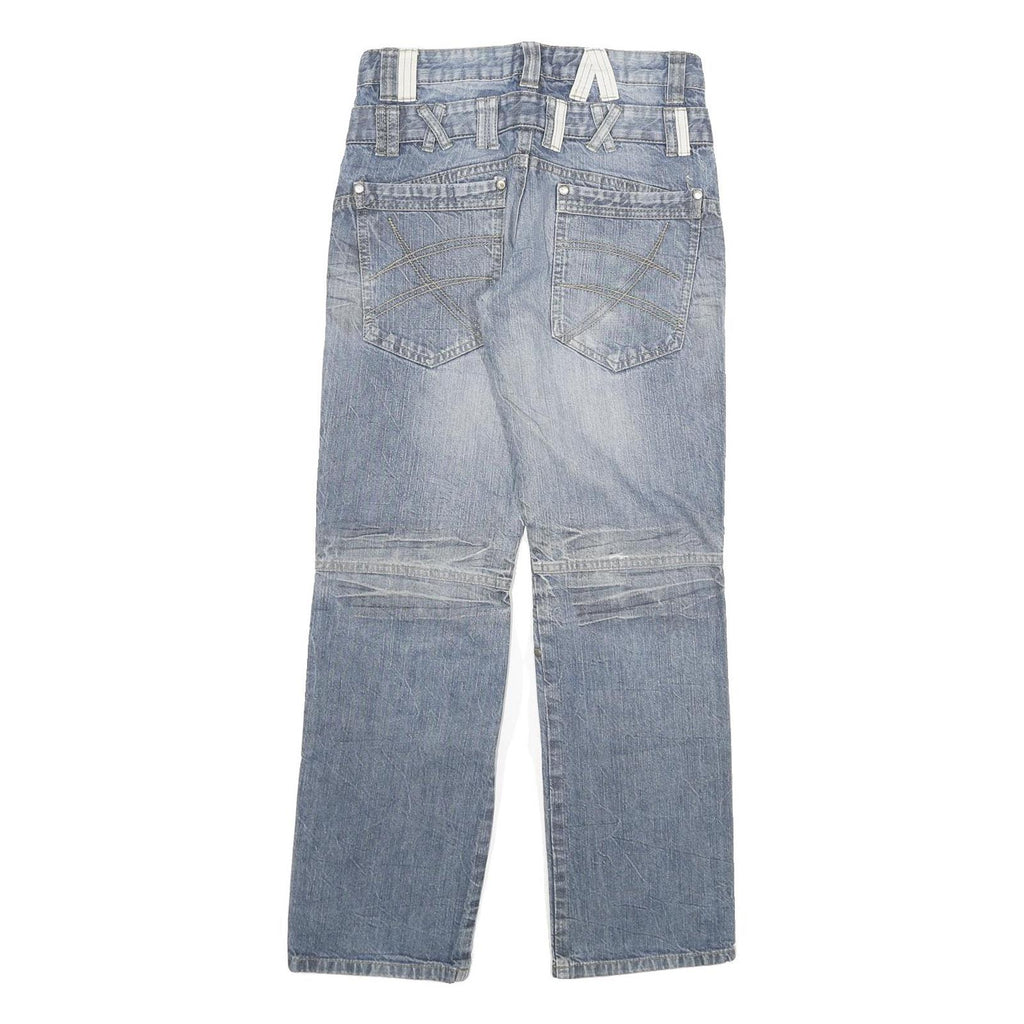 DGNS DENIM Mens Jeans Blue Regular Straight Denim Light W28 L30 Cotton Blend