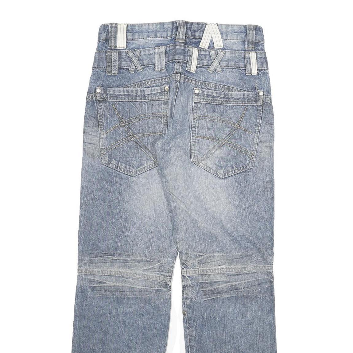 DGNS DENIM Mens Jeans Blue Regular Straight Denim Light W28 L30 Cotton Blend