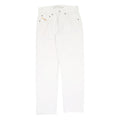 DIESEL Mens Cotton Blend White Regular Button Trousers W32 L32 Stylish