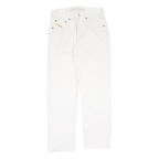 DIESEL Mens Cotton Blend White Regular Button Trousers W32 L32 Stylish