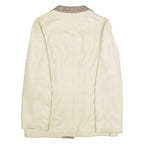 Womens Jacket Cream Faux Leather L