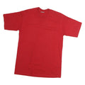 PRO Mens Red Plain T-Shirt L Short Sleeve Crew Neck Classic Cotton