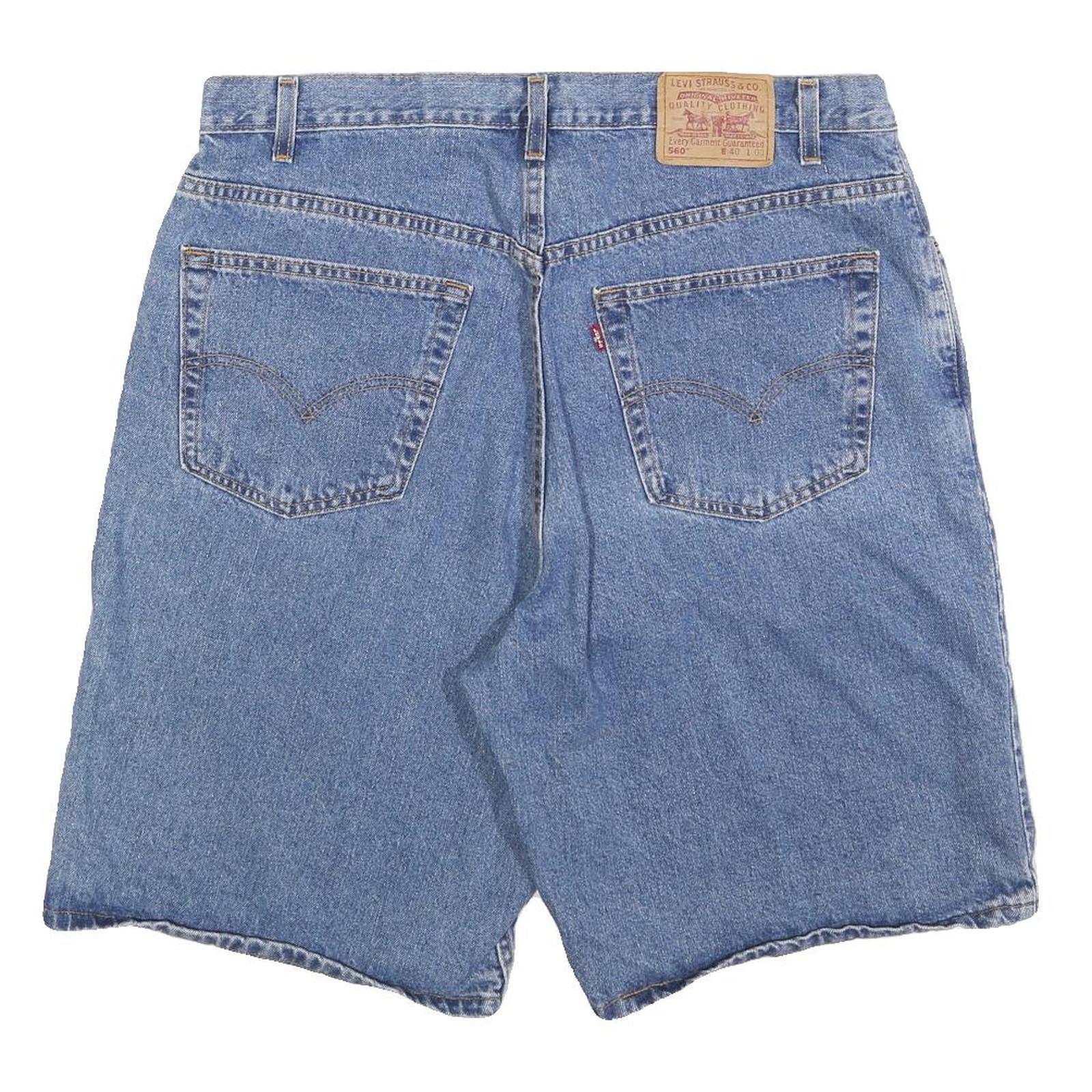 LEVI'S Mens Denim Blue Shorts 2XL W40 Classic Cotton Blend Casual