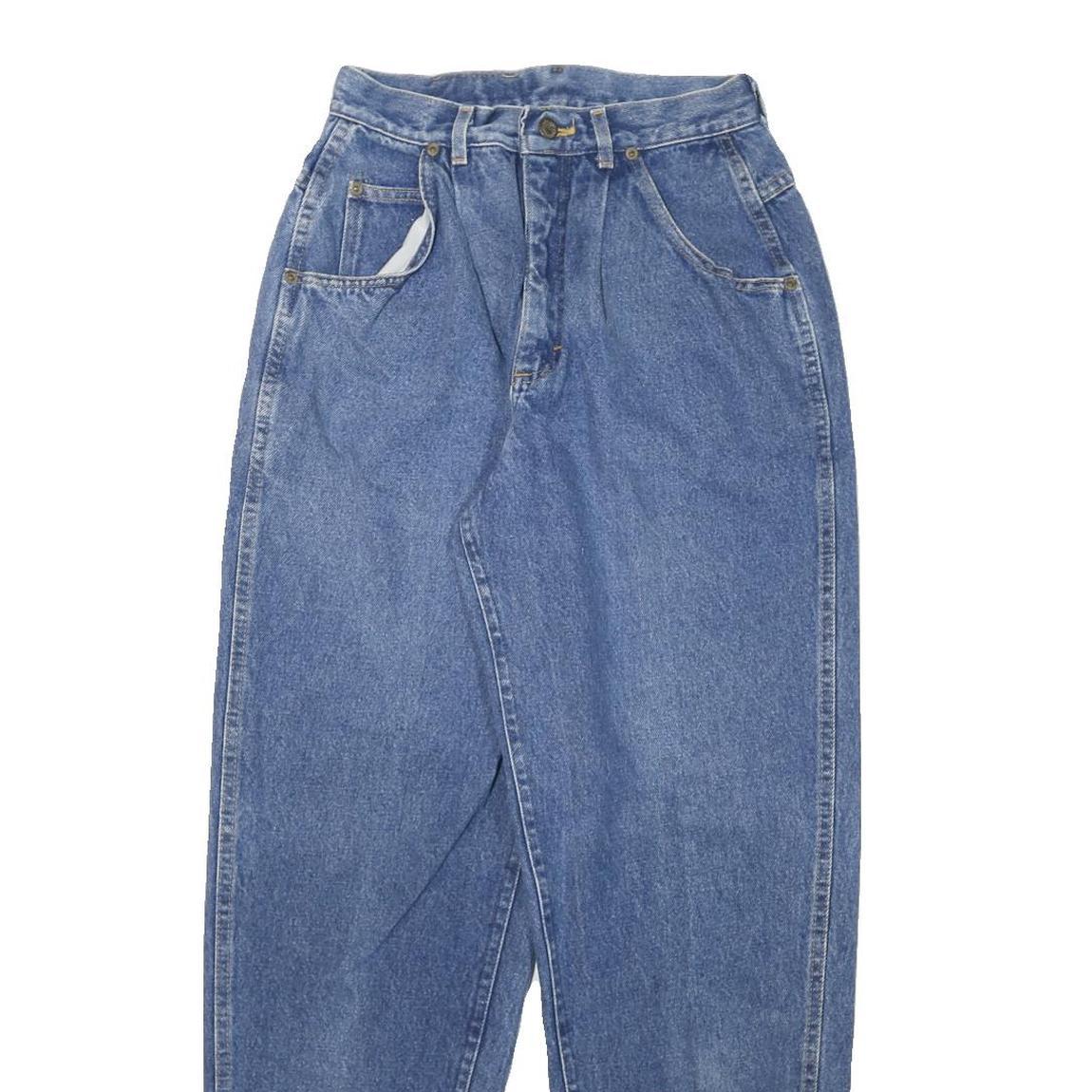 LEE Womens Relaxed Jeans Blue Denim Raw W25 L30 Comfortable Retro Style