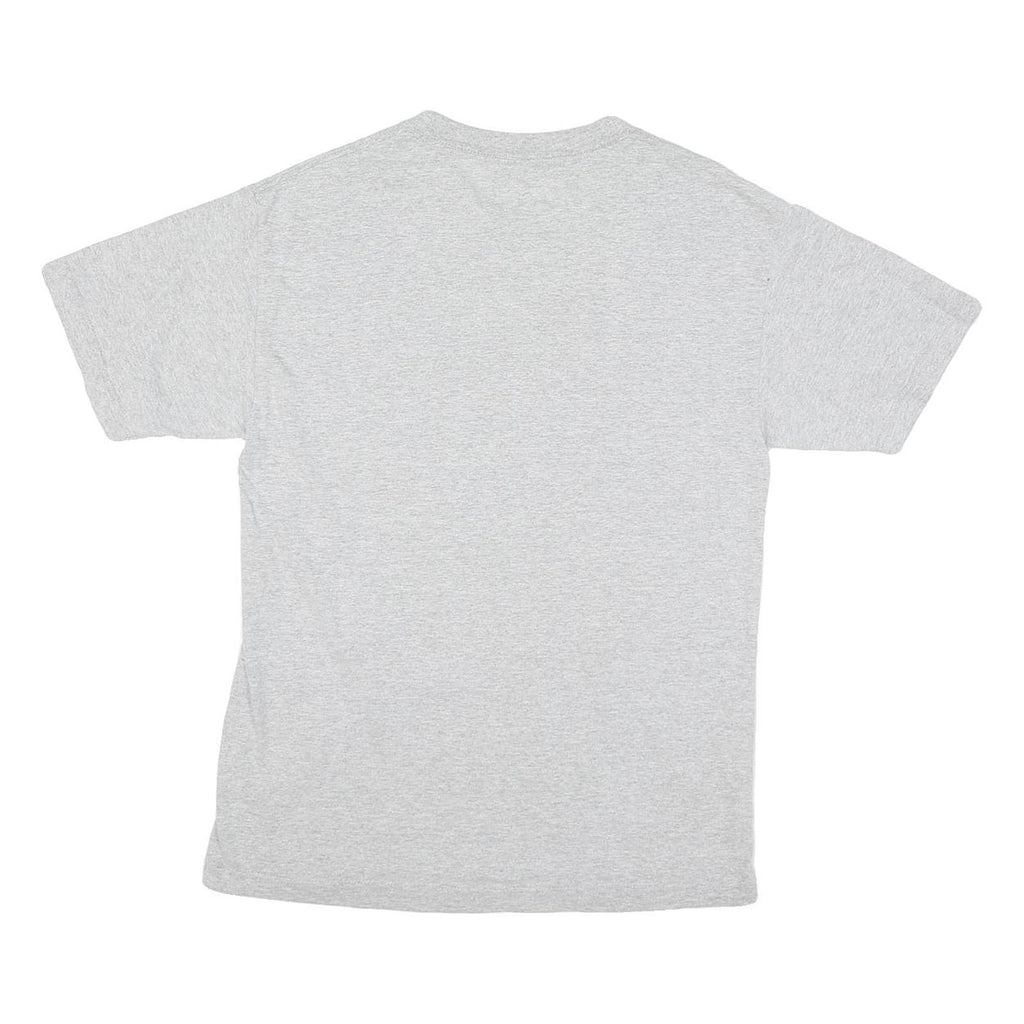 NIKE Mens Grey Graphic T-Shirt M Short Sleeve Crew Neck Cotton Blend Casual