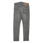 LEVI'S Mens Slim Grey Denim Cotton Blend Jeans W28 L28 Zip Classic Fit