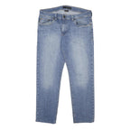 CALVIN KLEIN JEANS Mens Slim Blue Denim Medium W36 L28 Zip Closure Casual
