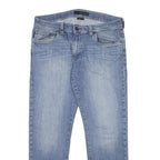 CALVIN KLEIN JEANS Mens Slim Blue Denim Medium W36 L28 Zip Closure Casual