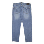 CALVIN KLEIN JEANS Mens Slim Blue Denim Medium W36 L28 Zip Closure Casual