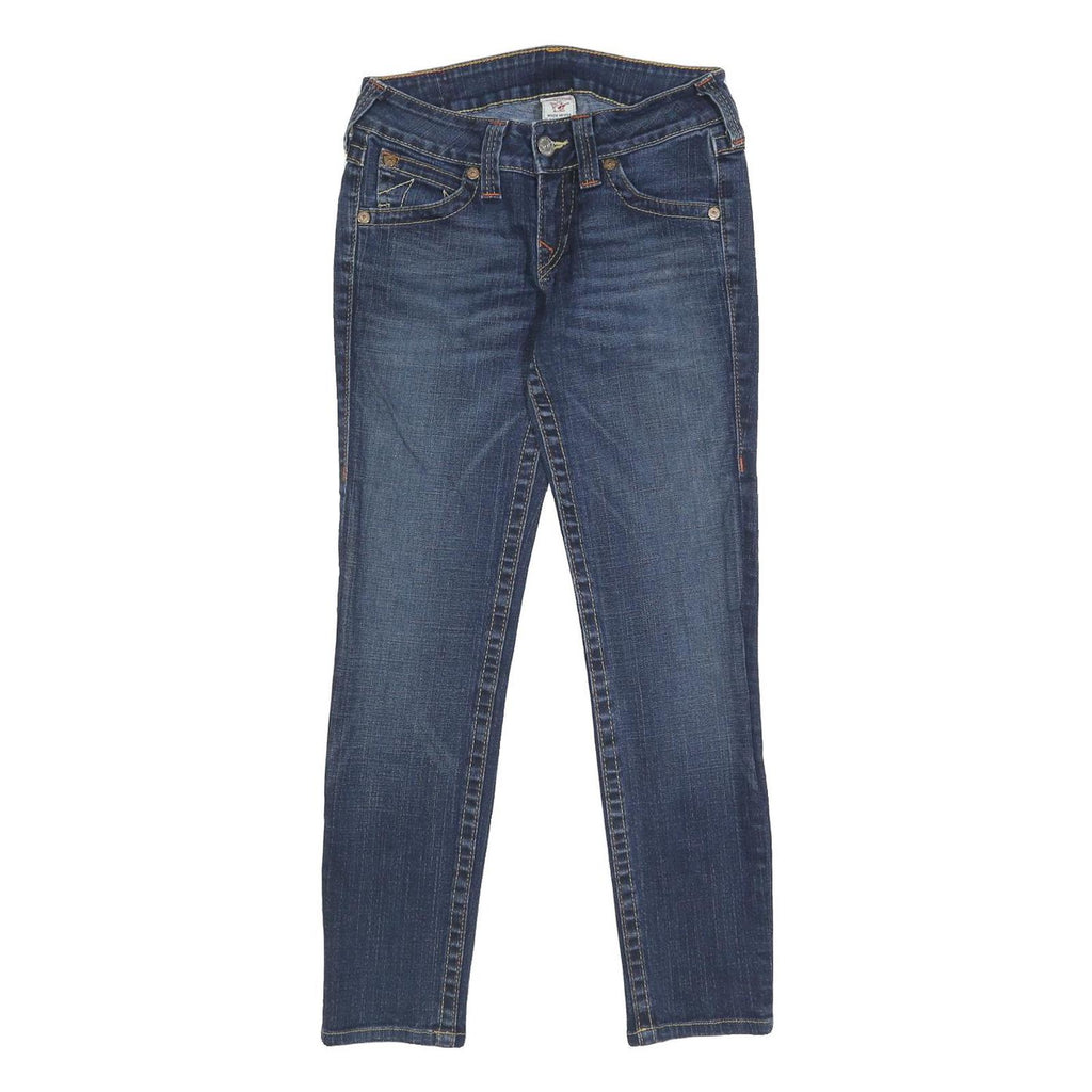 TRUE RELIGION Womens Slim Slim Jeans Denim Dark W28 L28 Stylish Pocket