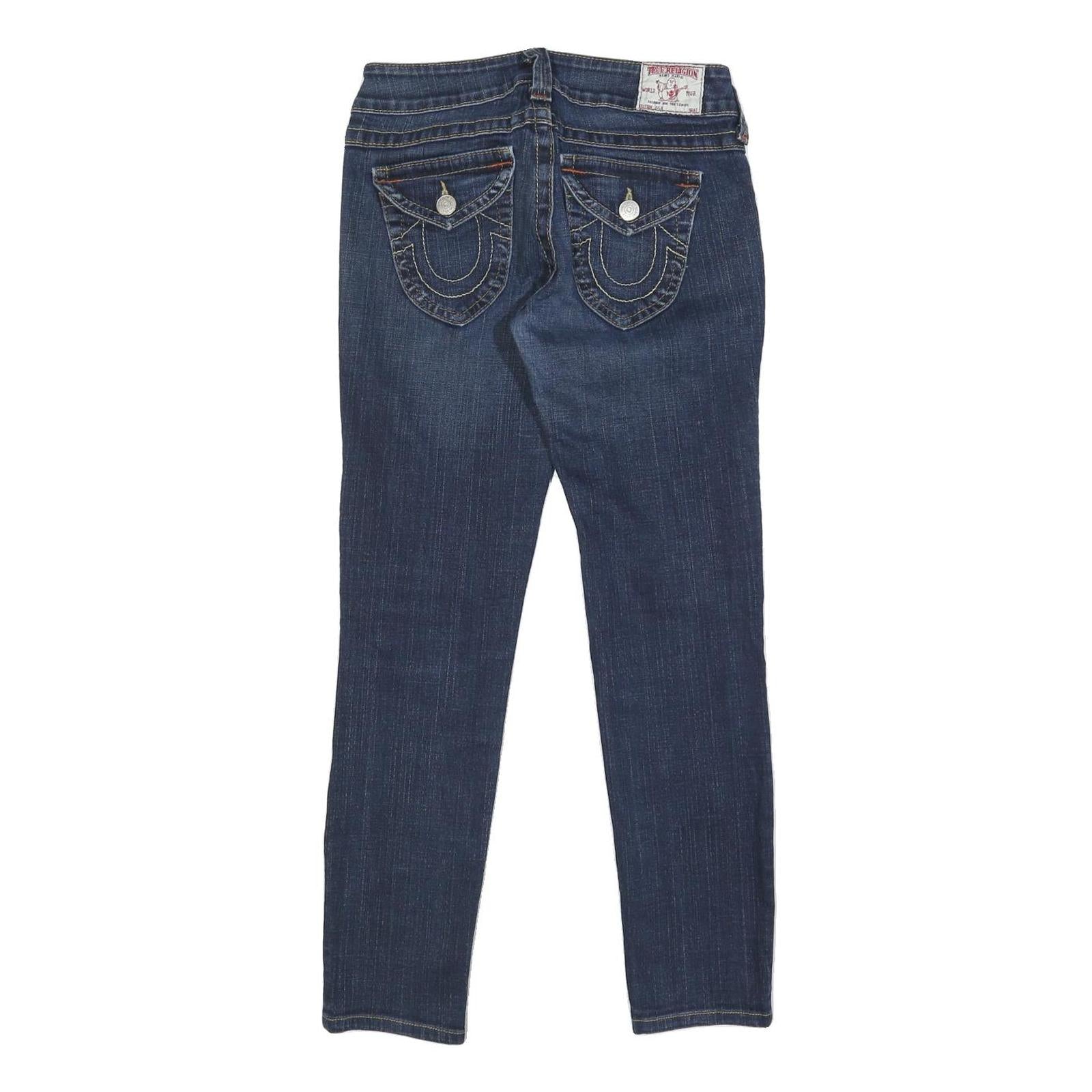 TRUE RELIGION Womens Slim Slim Jeans Denim Dark W28 L28 Stylish Pocket