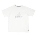 ADIDAS Mens White XL Cotton Blend Crew Neck Short Sleeve T-Shirt Logo Print