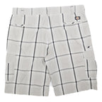 DICKIES Mens Shorts White & Grey Large XL W40 Cotton Blend Classic Fit Cargo