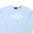 UMBRO Womens Blue Crew Neck XXS Sweatshirt Cotton Blend Zip Detail Casual
