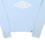 UMBRO Womens Blue Crew Neck XXS Sweatshirt Cotton Blend Zip Detail Casual