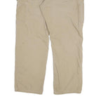 CARHARTT Mens Relaxed Beige Cotton Blend Zip Trousers W34 L30 Workwear