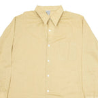 MARSUM Mens Plain Shirt Brown Long Sleeve L