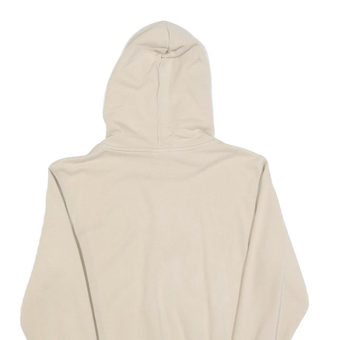 CHAMPION Mens Beige Hoodie S Cotton Blend Pullover Classic Logo