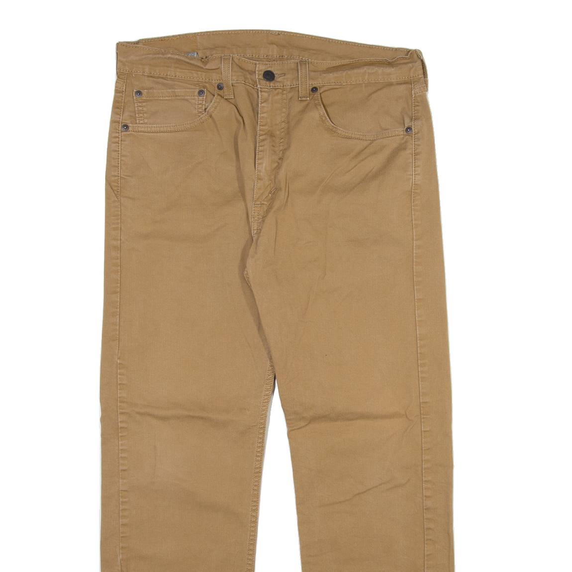 LEVI'S 505 Mens Trousers Beige Regular Straight W32 L28