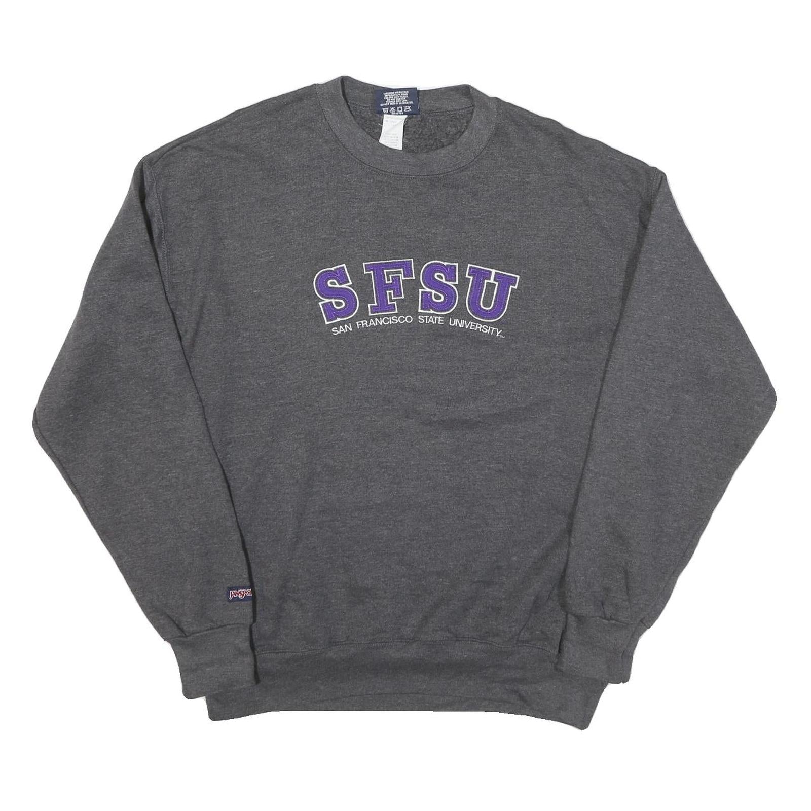 JANSPORT Mens Grey SFSU Crew Neck L Sweatshirt San Francisco State University