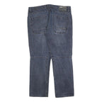 ANGELO LITRICO Mens Jeans Blue Regular Straight Denim Medium W38 L32 Casual Zip