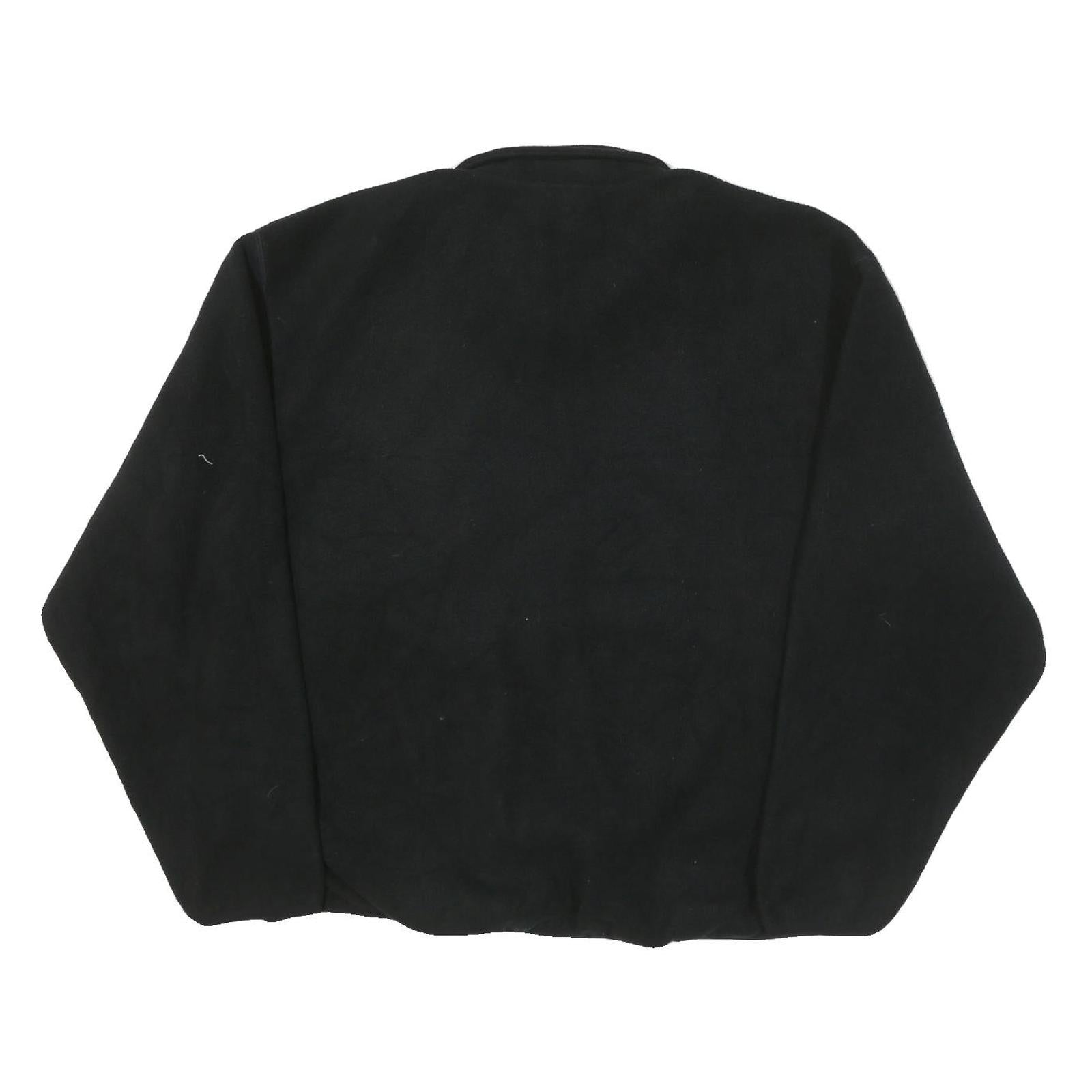 ADIDAS Mens Black Polyester Blend Zip Up Jacket L Fleece Casual Sportswear