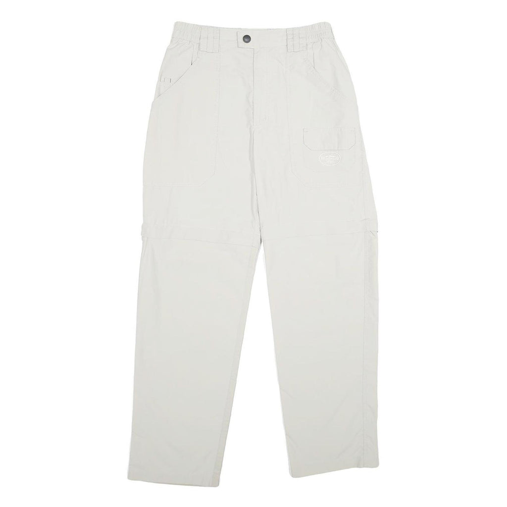 KILIMANJARO Mens Nylon White Regular Leg Trousers W28 L32 Outdoor Zip Pocket