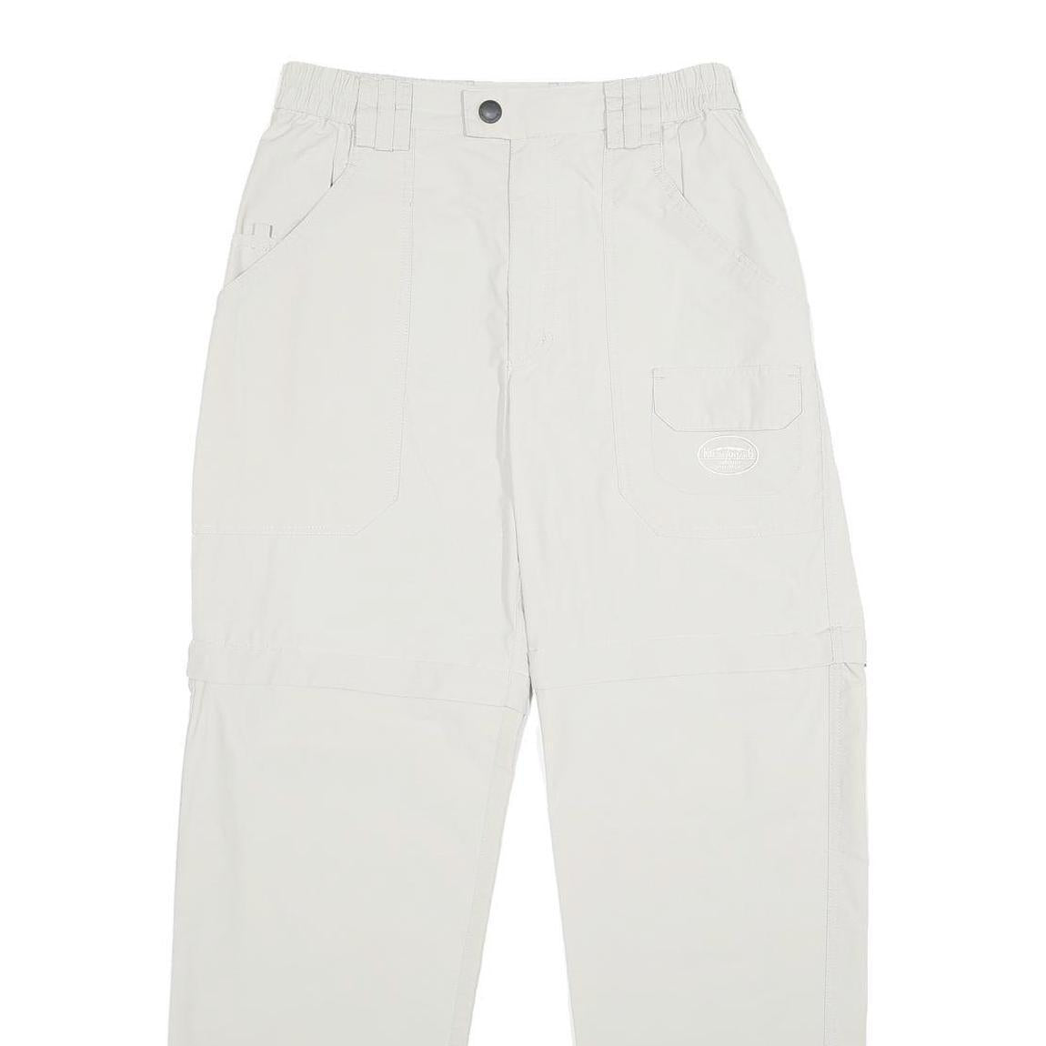 KILIMANJARO Mens Nylon White Regular Leg Trousers W28 L32 Outdoor Zip Pocket