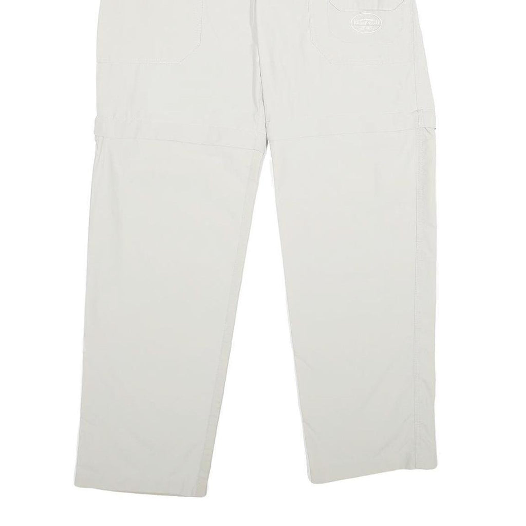KILIMANJARO Mens Nylon White Regular Leg Trousers W28 L32 Outdoor Zip Pocket