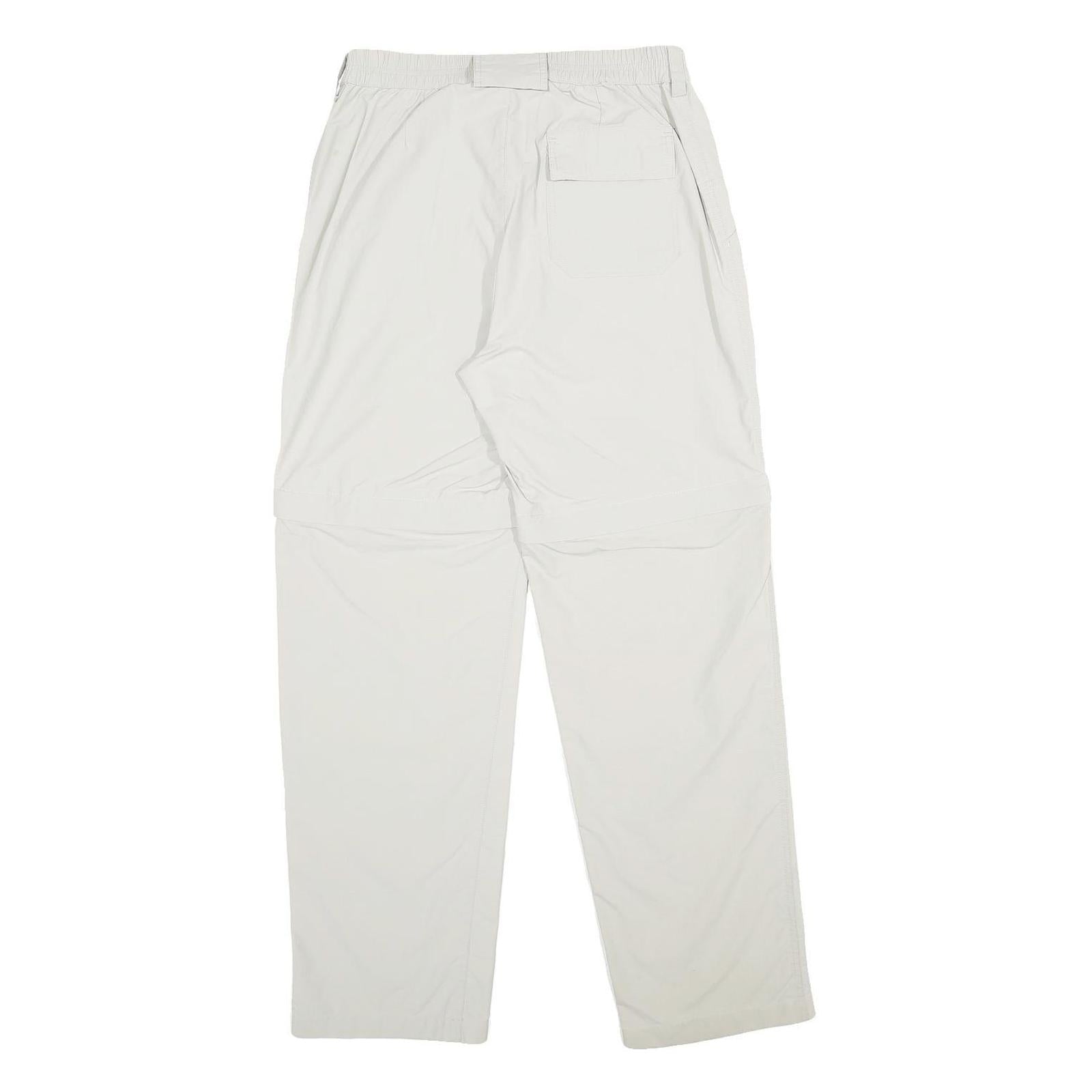 KILIMANJARO Mens Nylon White Regular Leg Trousers W28 L32 Outdoor Zip Pocket