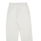 KILIMANJARO Mens Nylon White Regular Leg Trousers W28 L32 Outdoor Zip Pocket