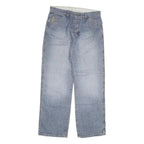 RIVER ISLAND Mens Regular Fit Blue Denim Jeans W32 L32 Button Closure Casual