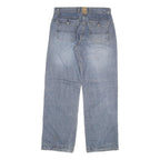 RIVER ISLAND Mens Regular Fit Blue Denim Jeans W32 L32 Button Closure Casual