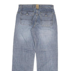 RIVER ISLAND Mens Regular Fit Blue Denim Jeans W32 L32 Button Closure Casual