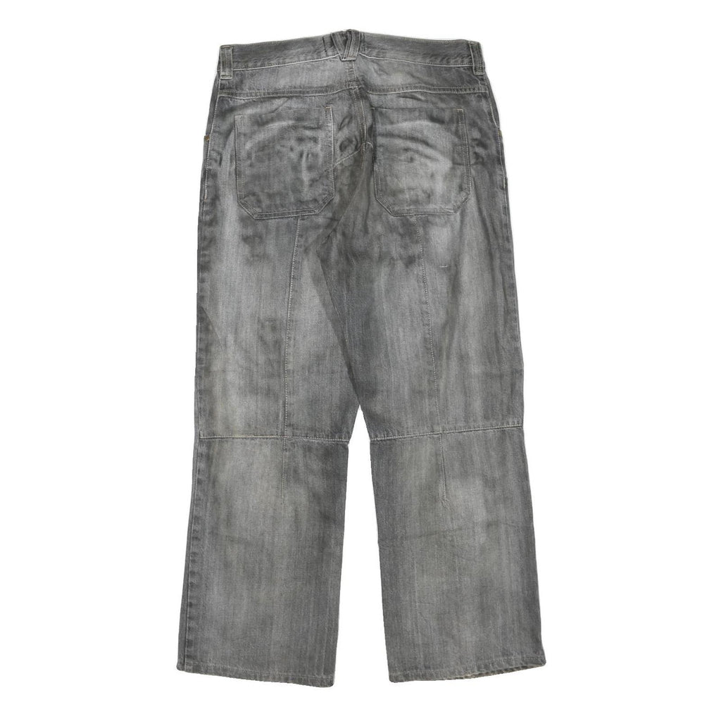 J.F.GEE Mens Regular Fit Grey Cotton Blend Denim Jeans W34 L27 Casual Zip